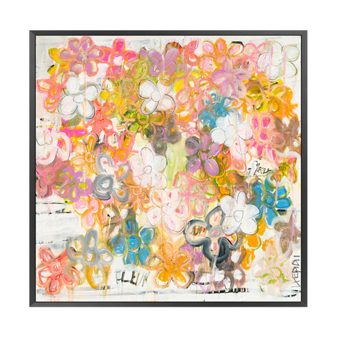 Saturday In The Park colorful art print by Kerri Rosenthal - Unique artwork for living room wall decor