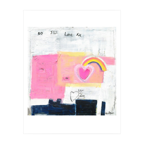 See Love Mini Colorful Art Print - Modern decor wall art sets by Kerri Rosenthal