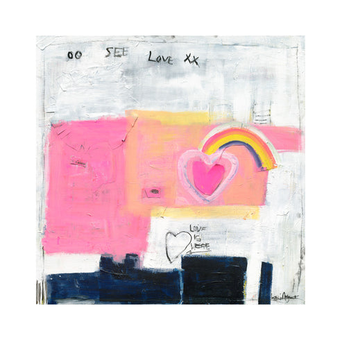 See Love colorful art print by Kerri Rosenthal - Unique artwork for living room wall decor
