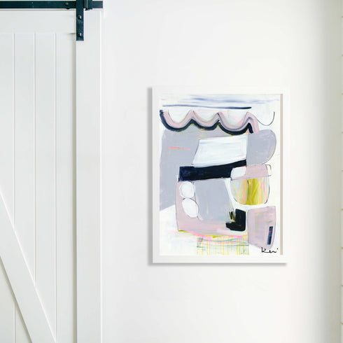 Sunday colorful art print by Kerri Rosenthal - Unique artwork for living room wall decor