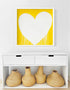 The Sunshine Of My Love yellow white art print by Kerri Rosenthal - Unique artwork for living room wall decor
