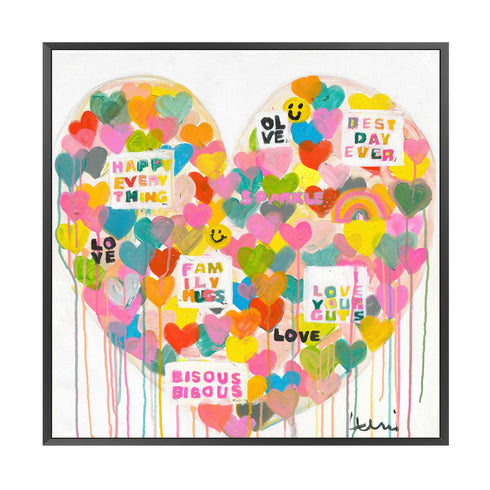 Super Duper Best Day Ever colorful art print by Kerri Rosenthal - Unique artwork for living room wall decor