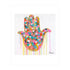 Super Duper Hamsa Hand Mini Colorful Art Print - Modern decor wall art sets by Kerri Rosenthal