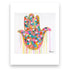 Super Duper Hamsa Hand Mini Colorful Art Print - Modern decor wall art sets by Kerri Rosenthal