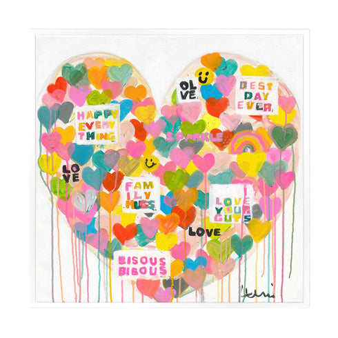 Super Duper Best Day Ever colorful art print by Kerri Rosenthal - Unique artwork for living room wall decor