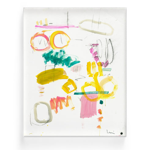 Tea Time 2 colorful art print by Kerri Rosenthal - Unique artwork for living room wall decor