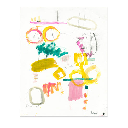 Tea Time 2 colorful art print by Kerri Rosenthal - Unique artwork for living room wall decor