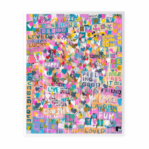 The Most Super Duper Store In The World colorful word art print by Kerri Rosenthal - Unique artwork for living room wall decor