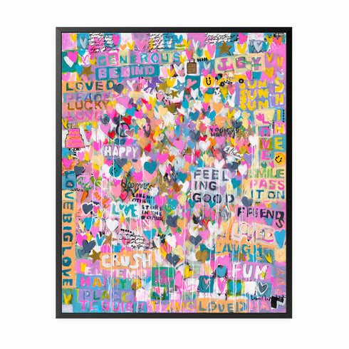 The Most Super Duper Store In The World colorful word art print by Kerri Rosenthal - Unique artwork for living room wall decor
