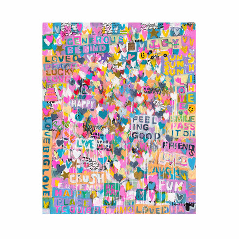 The Most Super Duper Store In The World colorful word art print by Kerri Rosenthal - Unique artwork for living room wall decor