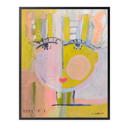 Tiki CiCi colorful art print by Kerri Rosenthal - Unique artwork for living room wall decor