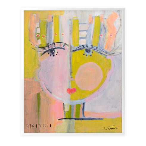 Tiki CiCi colorful art print by Kerri Rosenthal - Unique artwork for living room wall decor