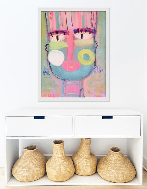 Tiki Franke colorful art print by Kerri Rosenthal - Unique artwork for living room wall decor