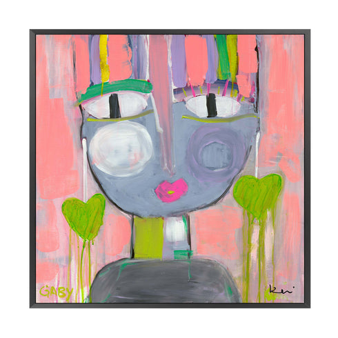 Tiki Gaby colorful art print by Kerri Rosenthal - Unique artwork for living room wall decor