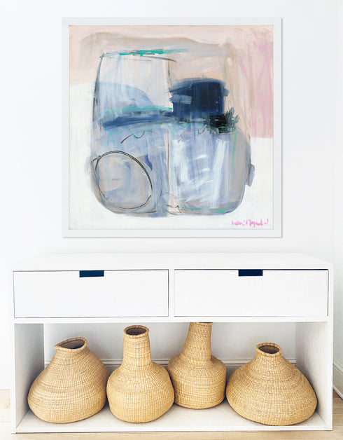 Colorful Jacques Art Print Artwork by Kerri Rosenthal for living room wall decor