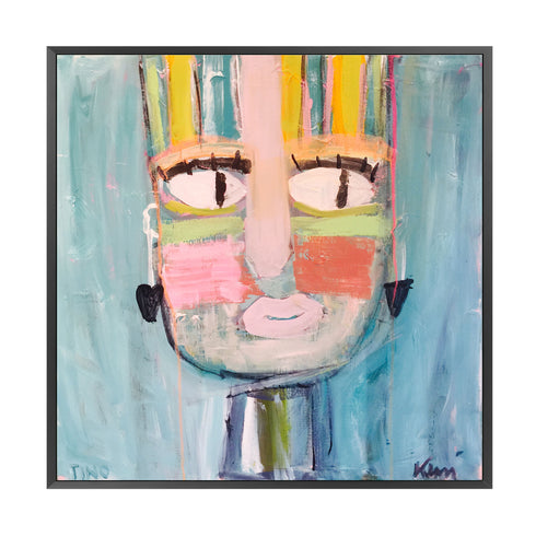 Tiki Tino colorful art print by Kerri Rosenthal - Unique artwork for living room wall decor