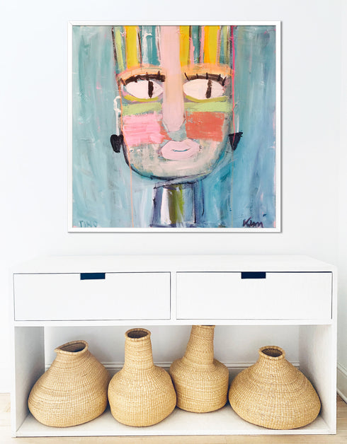 Tiki Tino colorful art print by Kerri Rosenthal - Unique artwork for living room wall decor