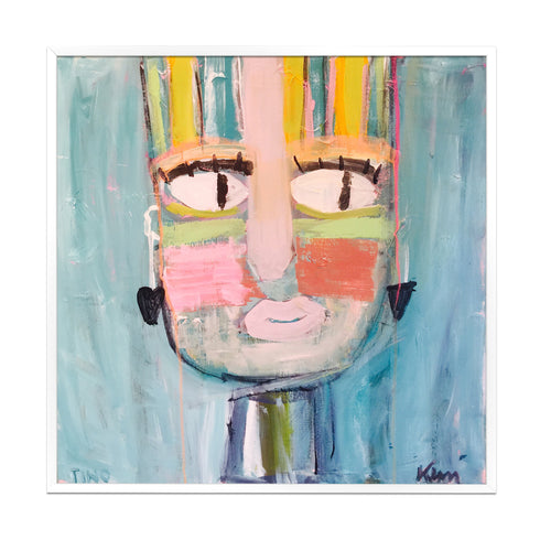 Tiki Tino colorful art print by Kerri Rosenthal - Unique artwork for living room wall decor