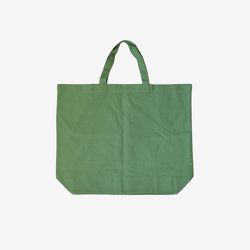 Green pink drippy heart tote bag 100% cotton - Cute designer totes by Kerri Rosenthal