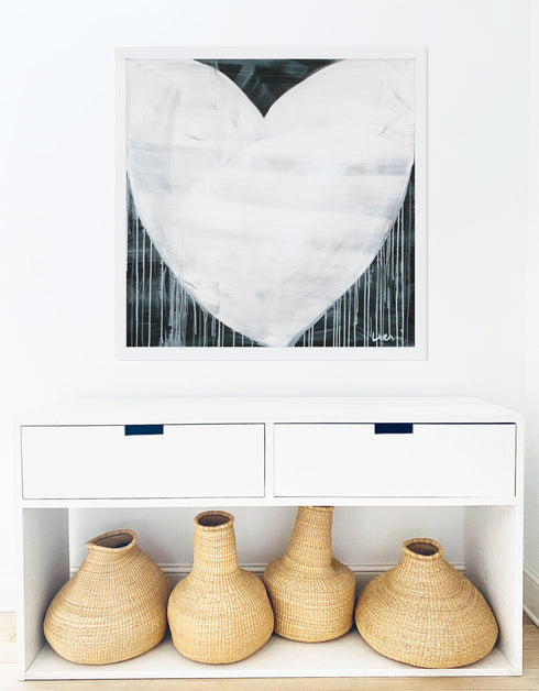 Truly Madly Deeply black white art print by Kerri Rosenthal - Unique artwork for living room wall decor