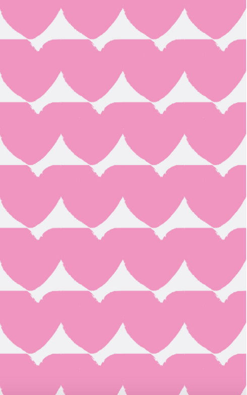 Love Always pink white cotton and oyster linen fabric - Kerri Rosenthal