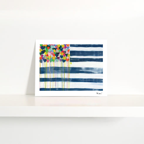 United States of Love Mini Art Print - Modern decor wall art sets by Kerri Rosenthal