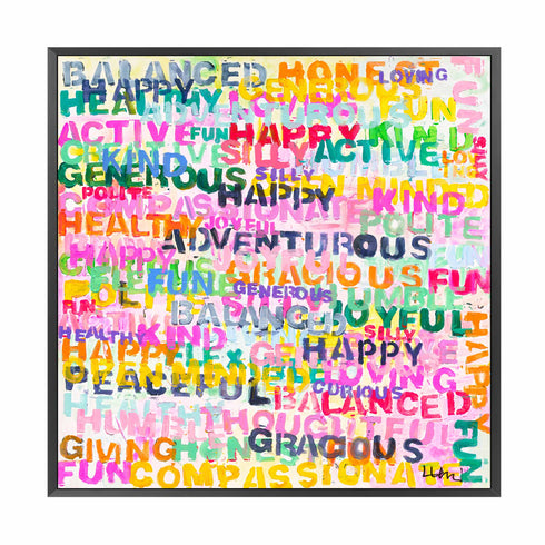 Word Of The Day colorful word art print by Kerri Rosenthal - Unique Artwork for living room wall decor