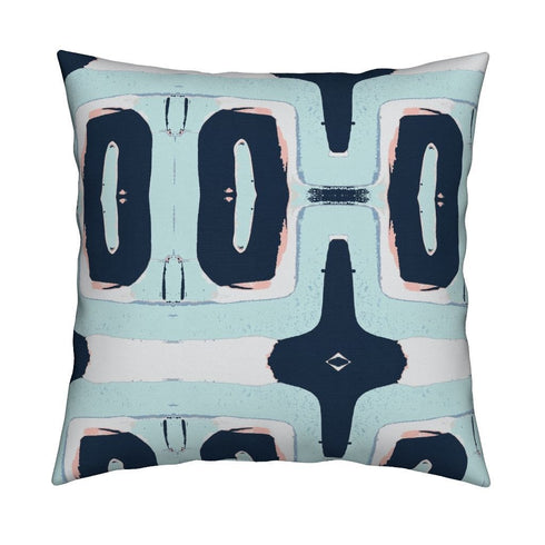 Robo Har Sky blue cotton and oyster linen fabric - Kerri Rosenthal