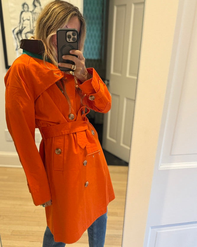 Color Washed Trench, Tomato | Kerri Rosenthal – KERRI ROSENTHAL