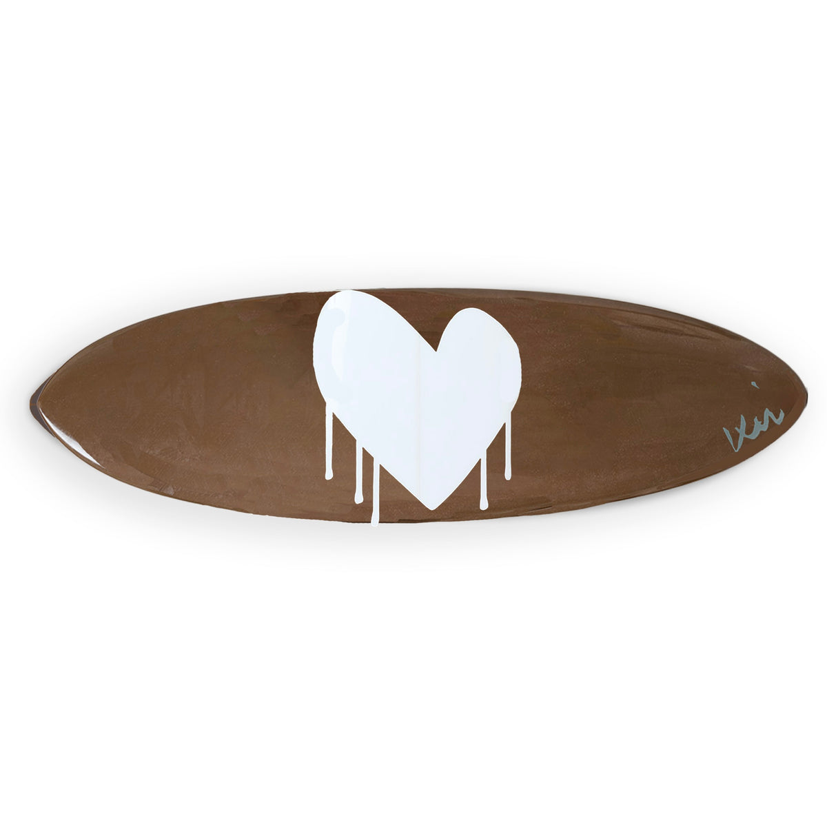 Drippy Heart Cocoa Surfboard