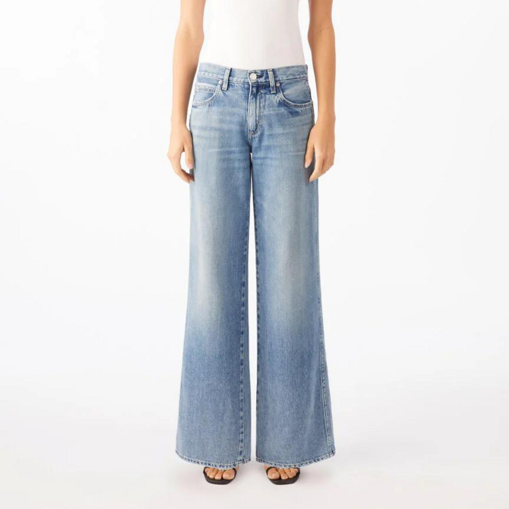 Regina Jean Mid Rise Wide Leg Women's Trouser - Amo Jeans