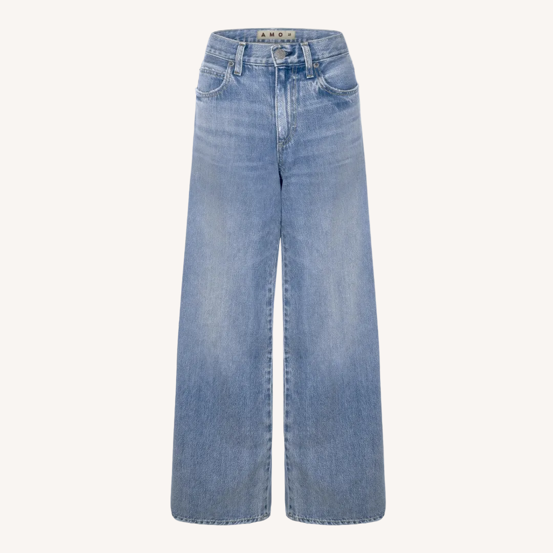 Regina Jean Mid Rise Wide Leg Women's Trouser - Amo Jeans Made in USA