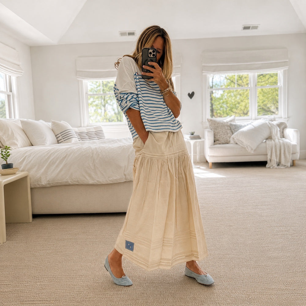 Vacance Pintuck Skirt