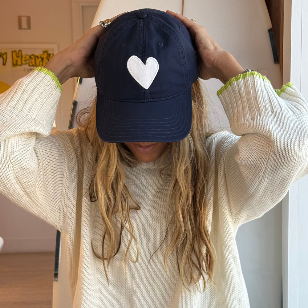 Baseball Hat Heart Patch