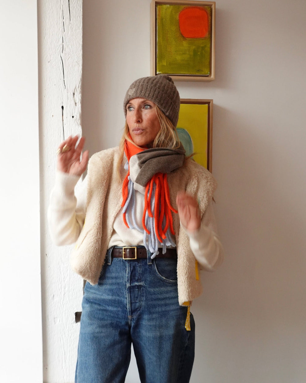 Coze Magoze Sherpa Vest, Natural | Kerri Rosenthal – KERRI ROSENTHAL