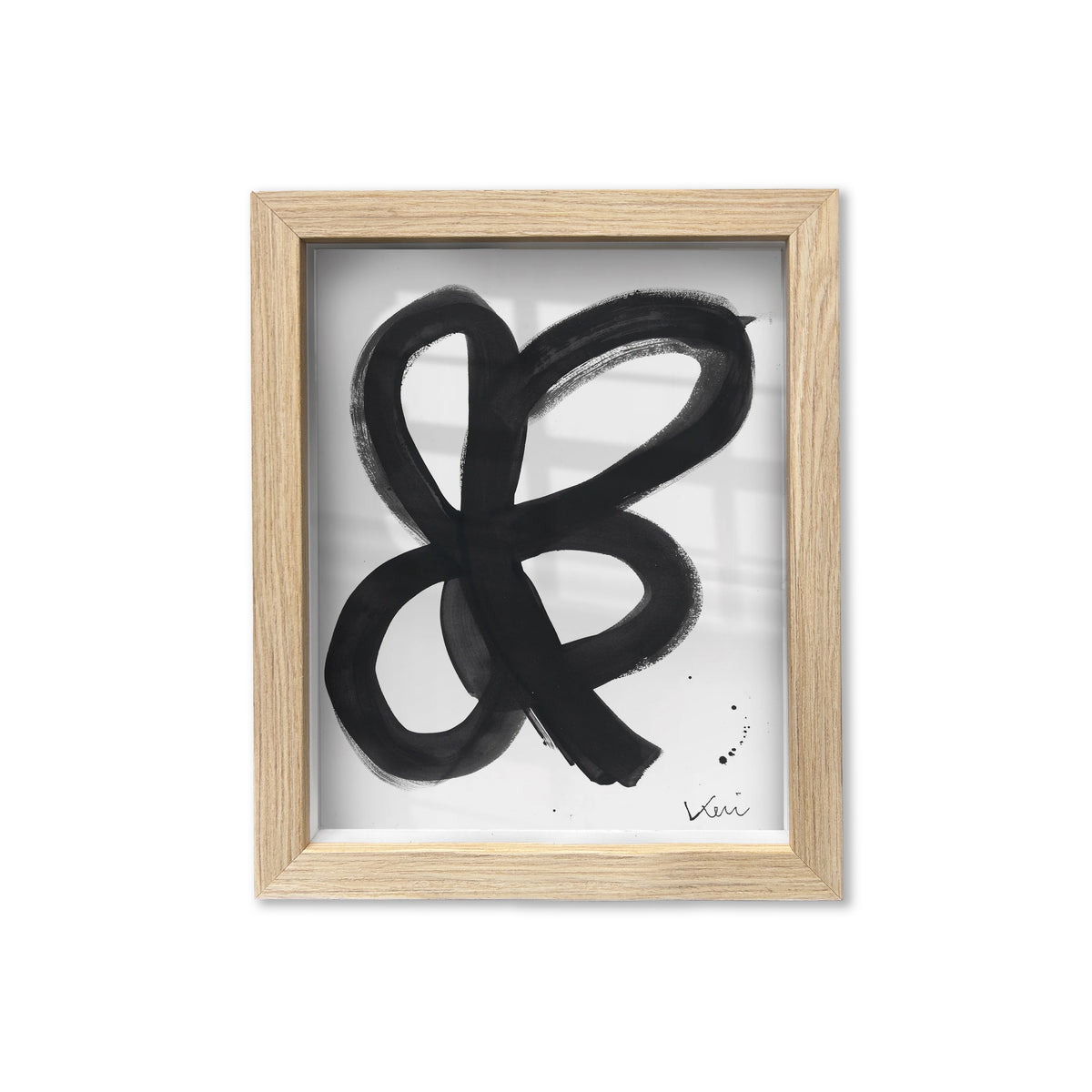 Clover N. 02 Oak Shadow Box Art