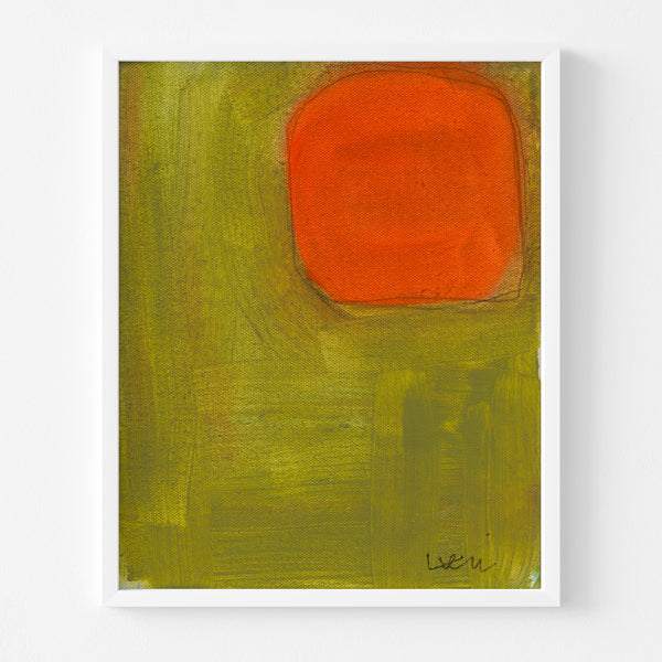 Color Note 3 multicolor wall art print in white frame by Kerri Rosenthal