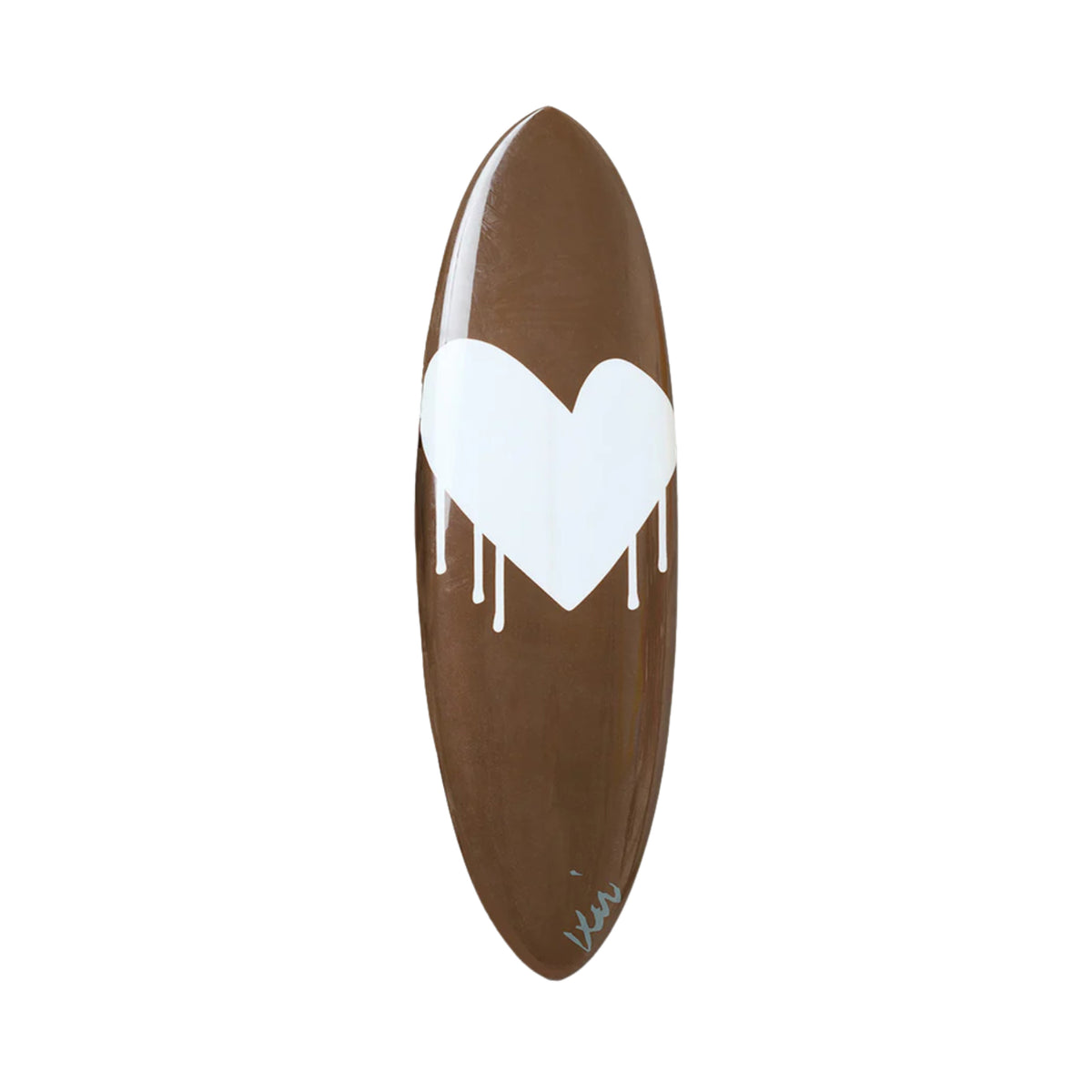 Drippy Heart Cocoa Surfboard