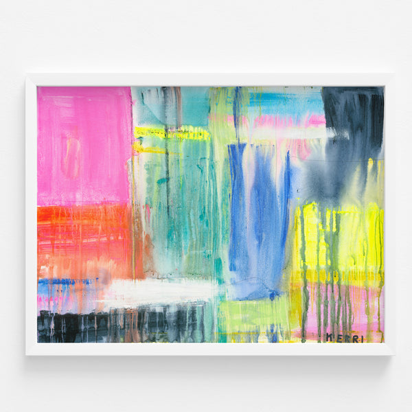 Don’t Rain On My Parade multicolor wall art print - Shop unique wall decor for the living room, bedroom, or any space by Kerri Rosenthal