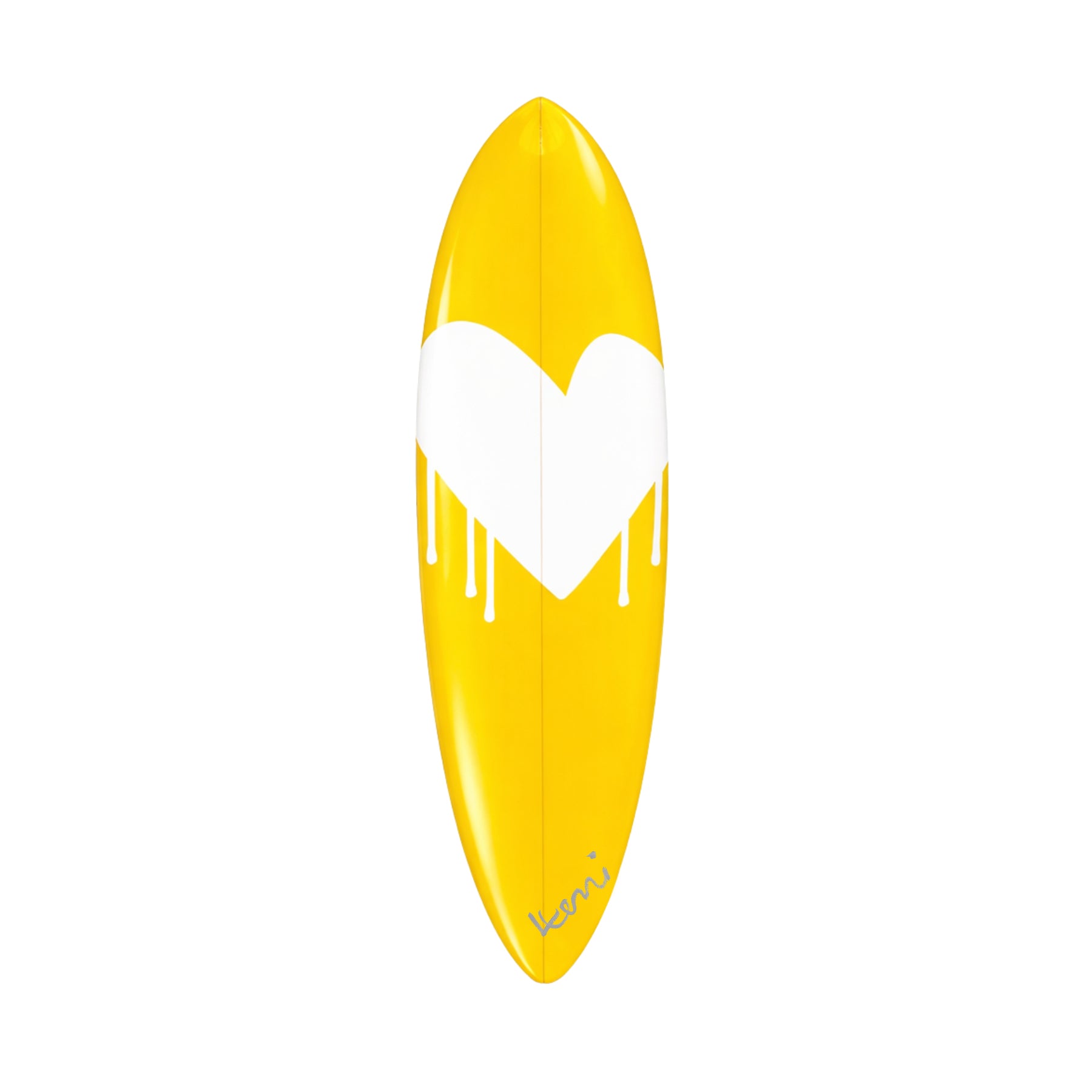 Yellow Drippy Heart Wall Decor Surfboard – KERRI ROSENTHAL