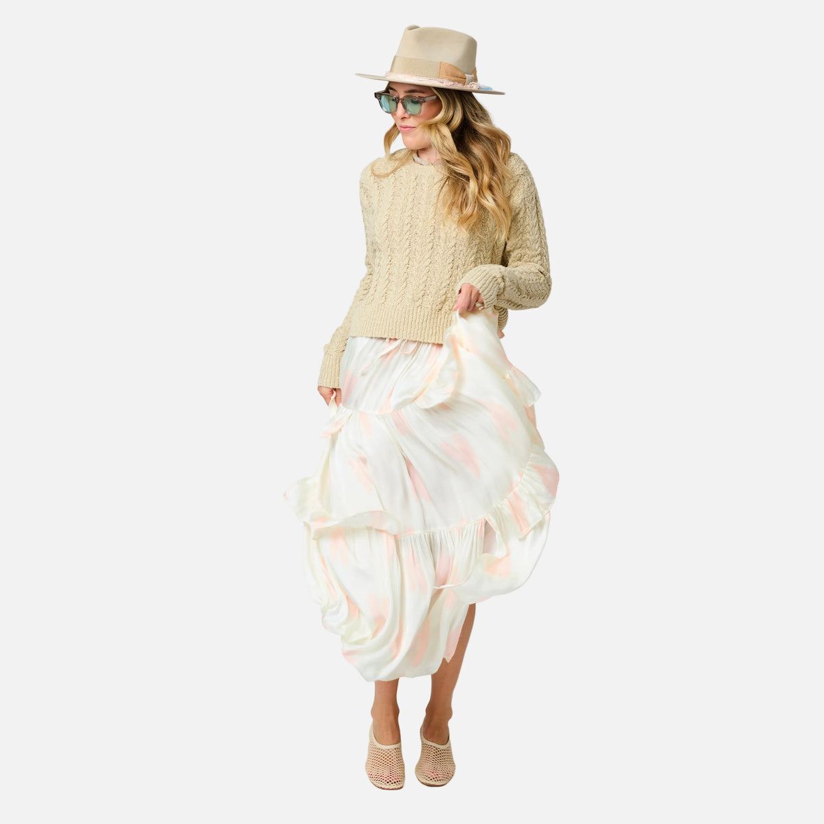 Dune beige color sweater in 100% cotton - Shop women's cute sweaters by Kerri Rosenthal.