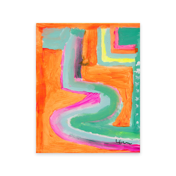 Follow The Stars multicolor abstract original wall art painting - Shop artwork decor for living room by Kerri Rosenthal