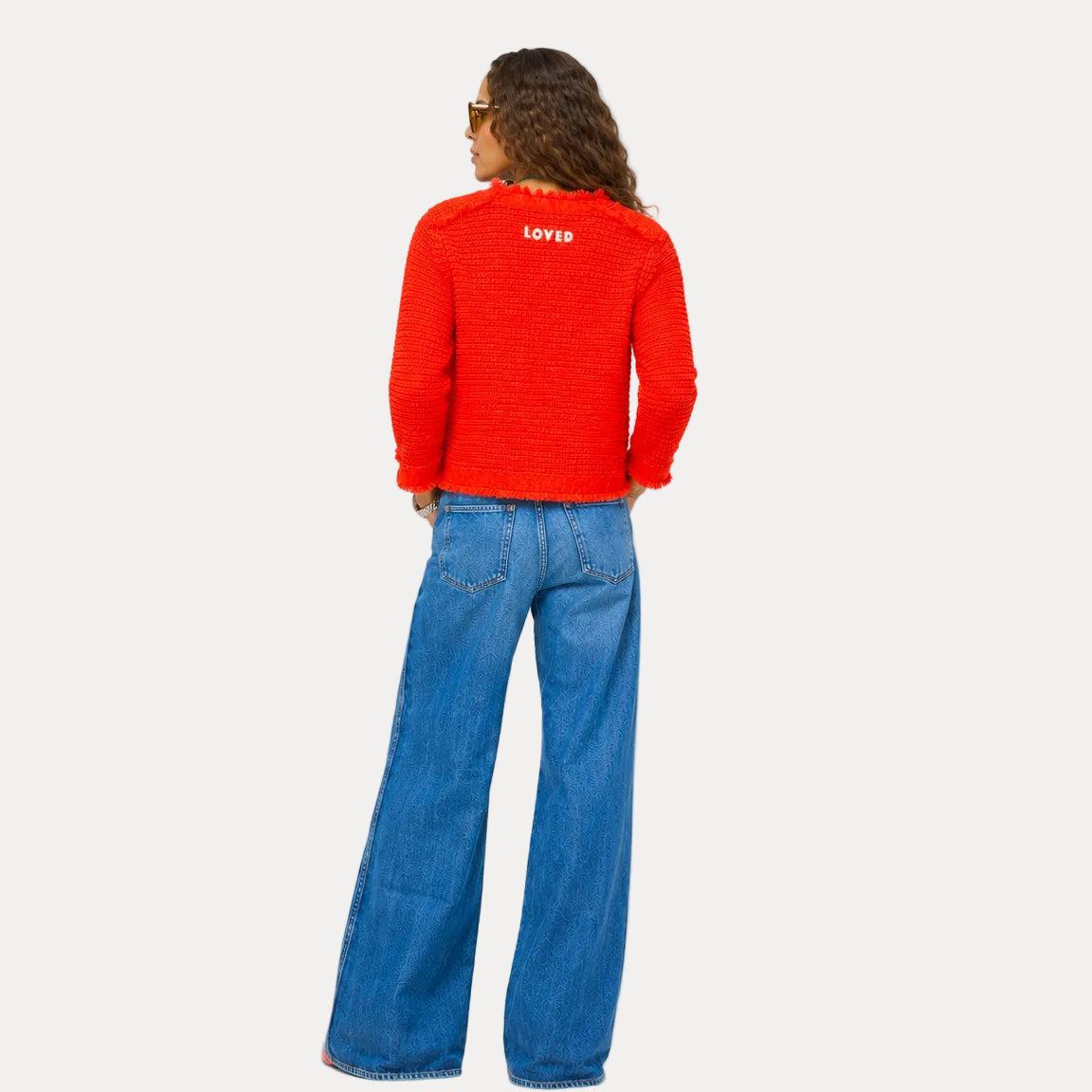 Fringe Beau-Lero Cardigan, Tomato | Kerri Rosenthal – KERRI ROSENTHAL