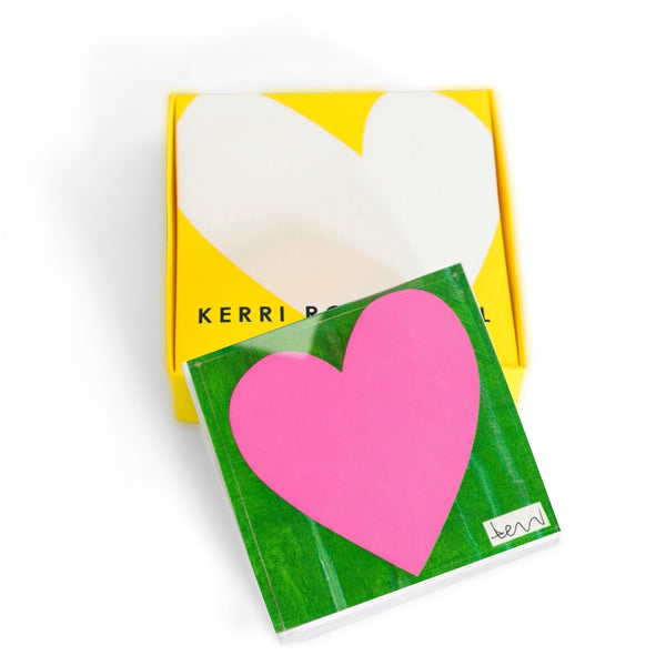 Good Love Block of Love by Kerri Rosenthal, a 4 x 4 inch plexiglass block of love
