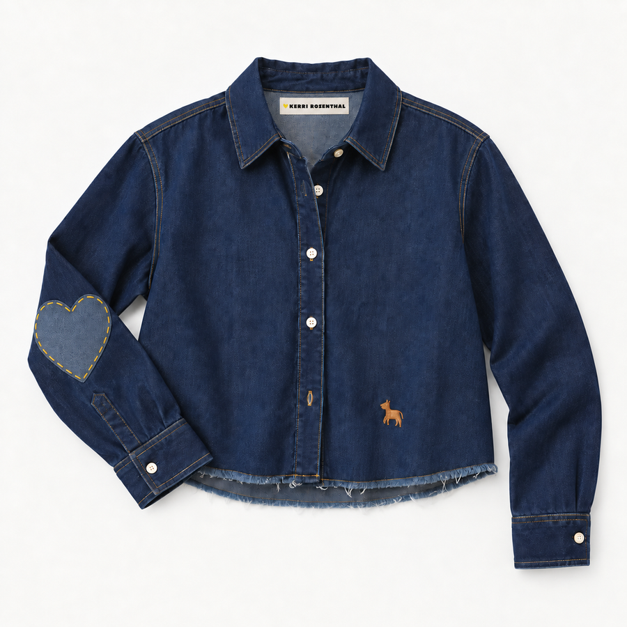  Love Reigns Shirt with contrast stitching and "Love Reigns" embroidery at the front, flat shot