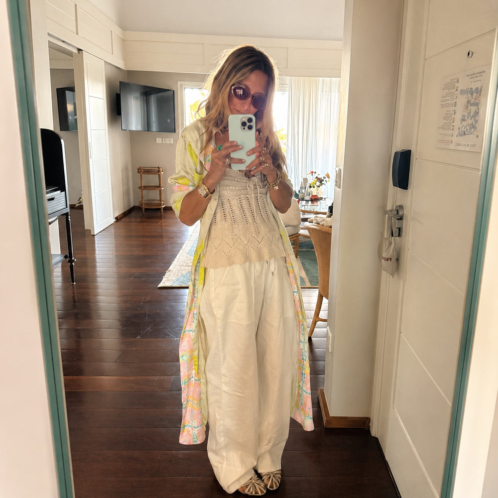 Golden Duster-with palazzo pants - Shop jackets & pants by Kerri Rosenthal