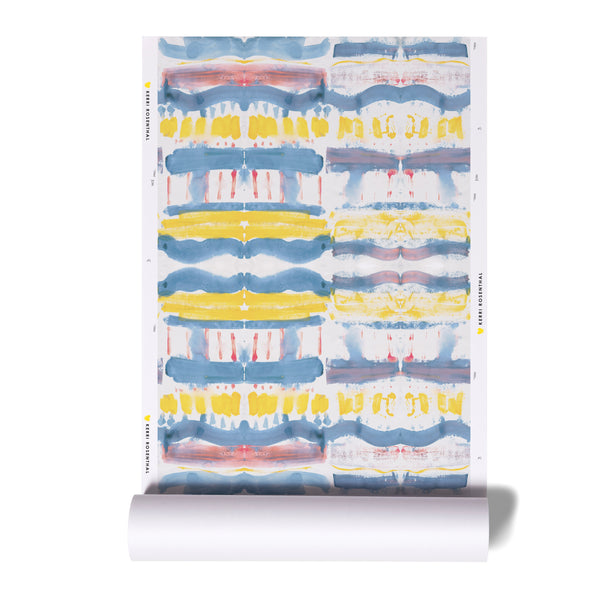 Happy Day 3 multicolor wallpaper made on standard clay-coated ground by Kerri Rosenthal