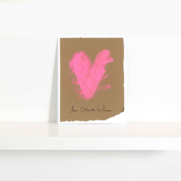 Kerri Rosenthal mini art print displayed upright on a shelf