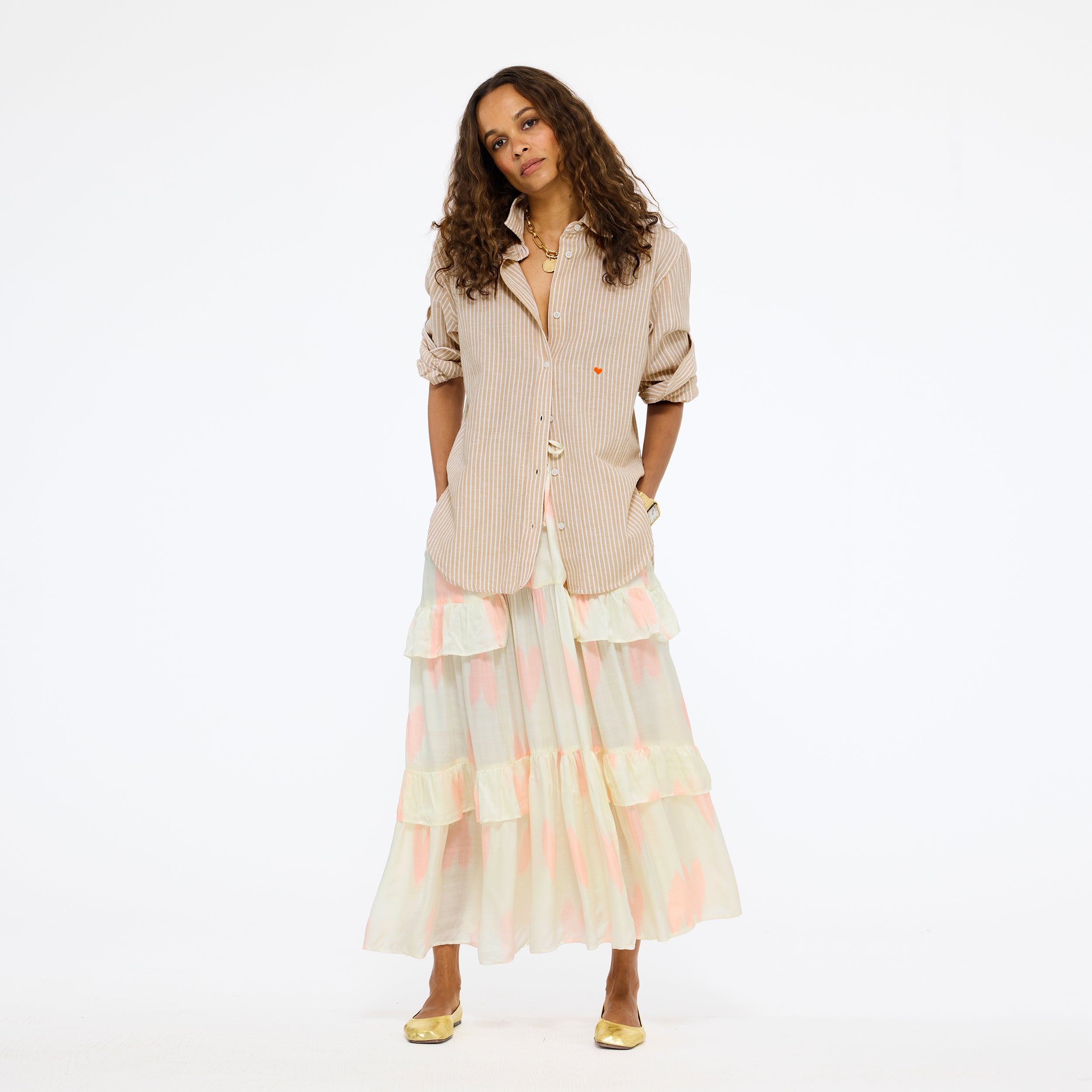 Athena Cream Satin Maxi Skirt – KERRI ROSENTHAL