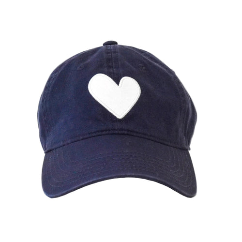 Baseball Cap Hat Heart Patch Indigo Blue White – KERRI ROSENTHAL display picture 1